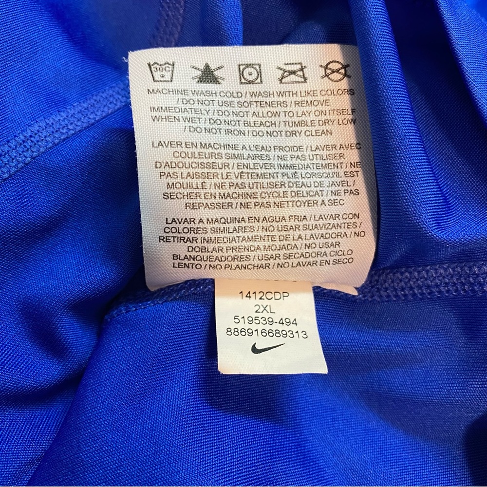 Nike DRI-FIT Men's‎ Short Sleeve Shirt XXL Blue - Picture 7 of 7